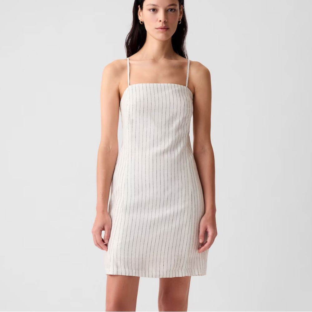 NWT linen-blend mini dress